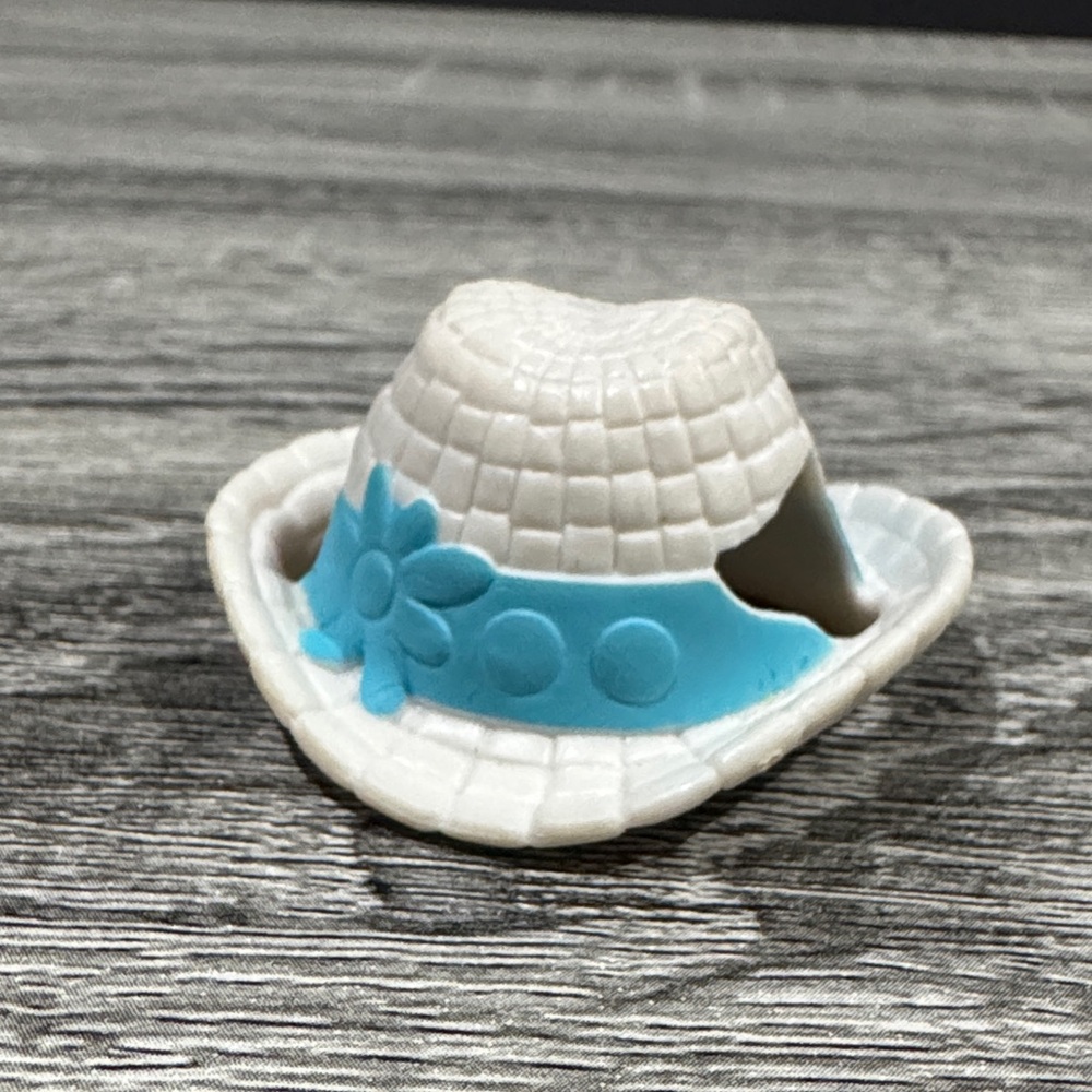 Littlest Pet Shop | White & Blue Cowboy Hat - Toy Replacement Accessory Piece